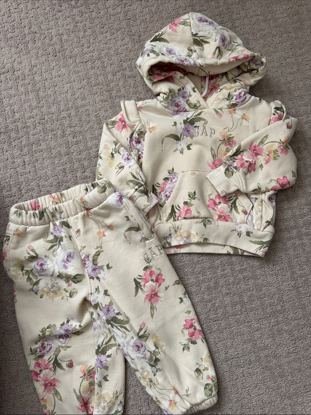 GAP X Love Shack Fancy Floral Hoodie & Jogger Set 2T